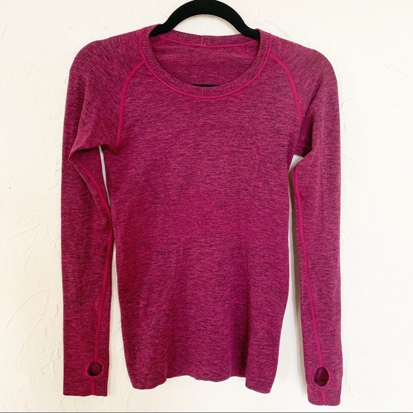 lululemon athletica Tops - Lululemon Athletica Maroon Running Shirt Sz 4